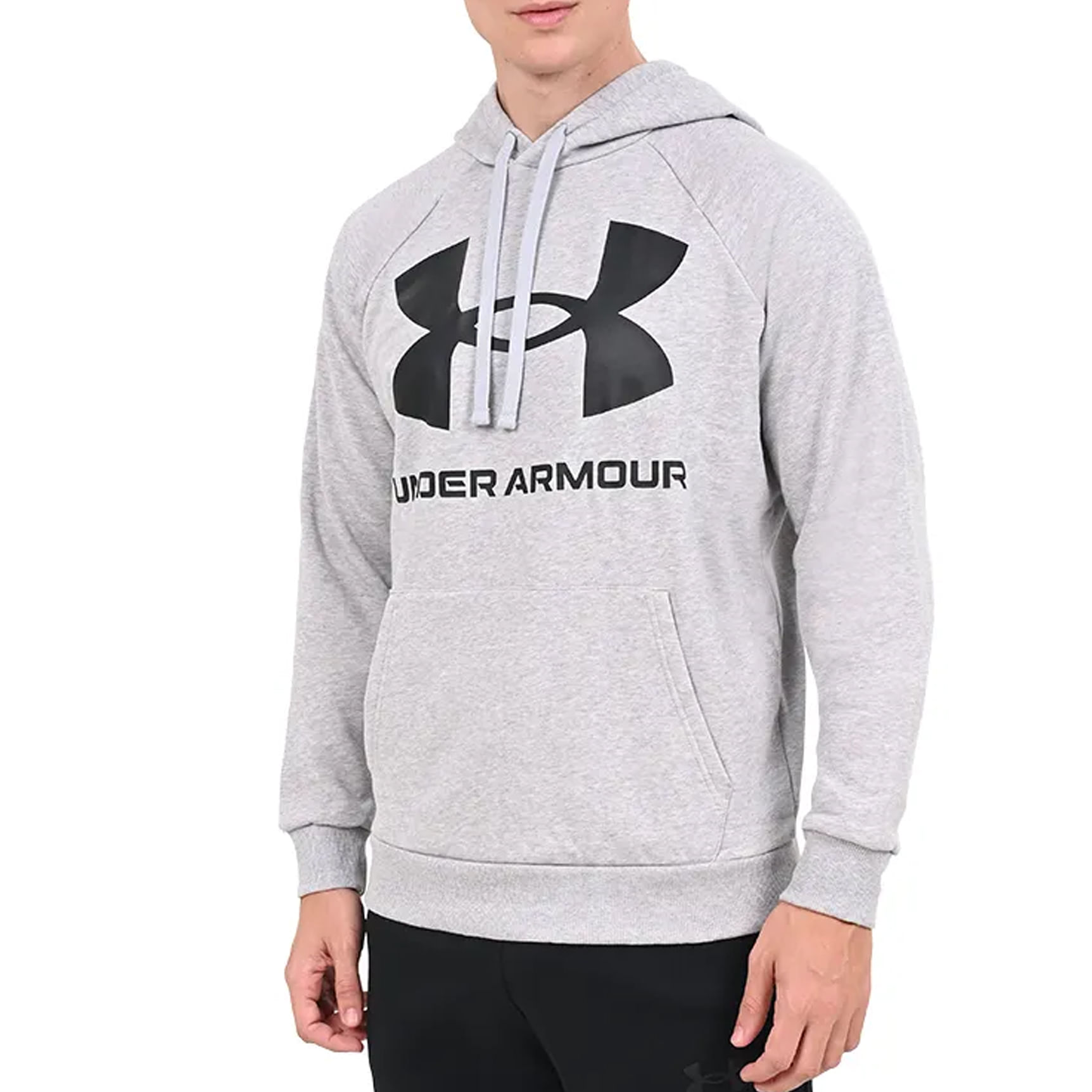 Under Armour Moletom 1357093-MGLHBK Cinza Claro MesclaPreto Poliester -1-